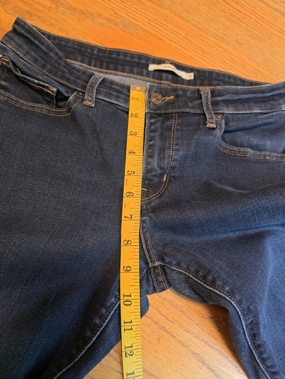 Levi's 711 Skinny Jeans Women's Size 31X32 Dark Wash - Picture 13 of 16